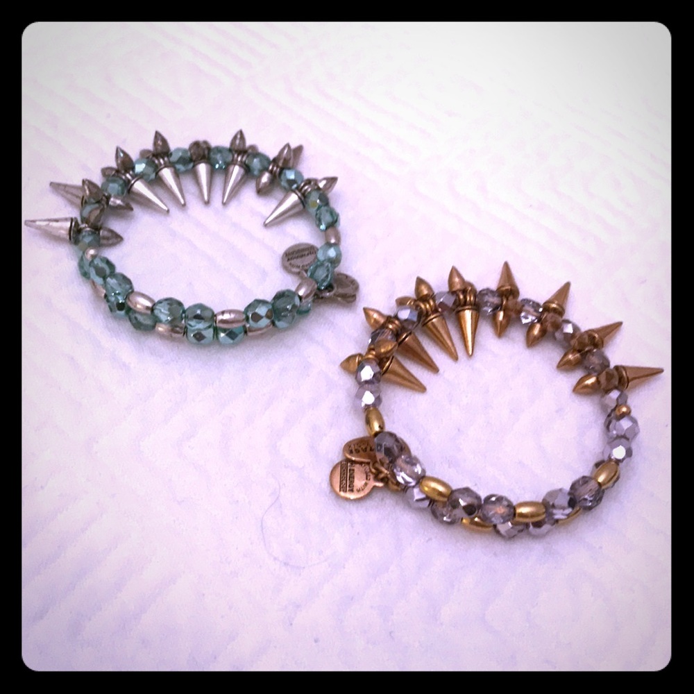 Two pack of Alex and Ani stud wrap bracelets